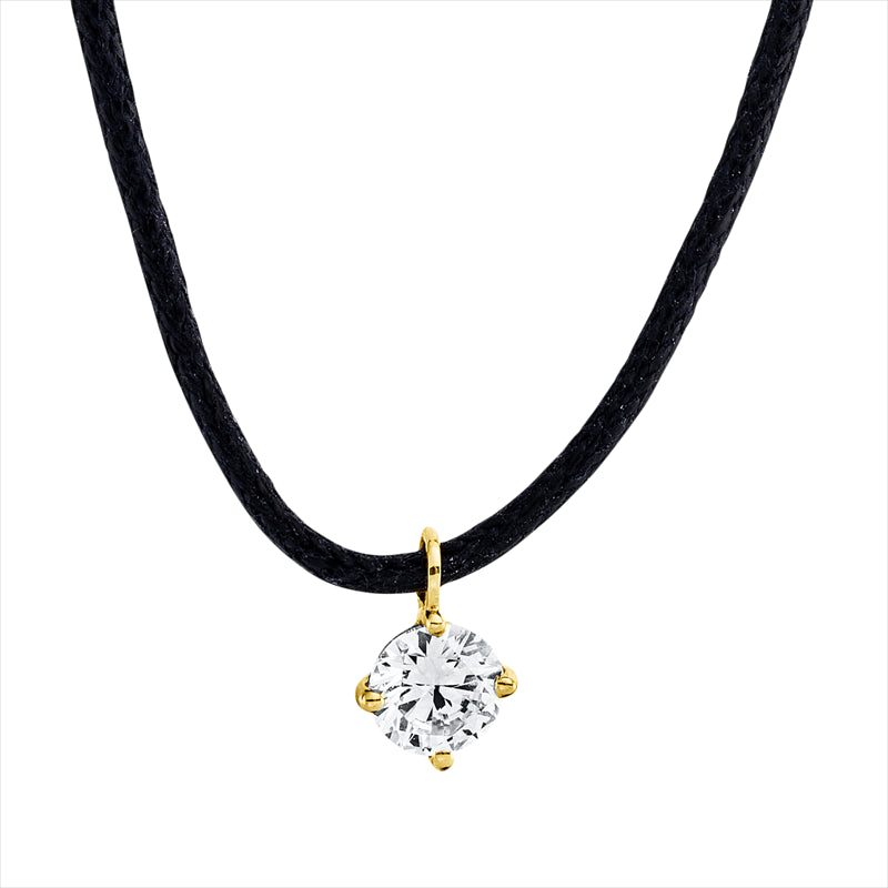 Collier    aus 750/-18 Karat Gelbgold mit 1 Diamant 0