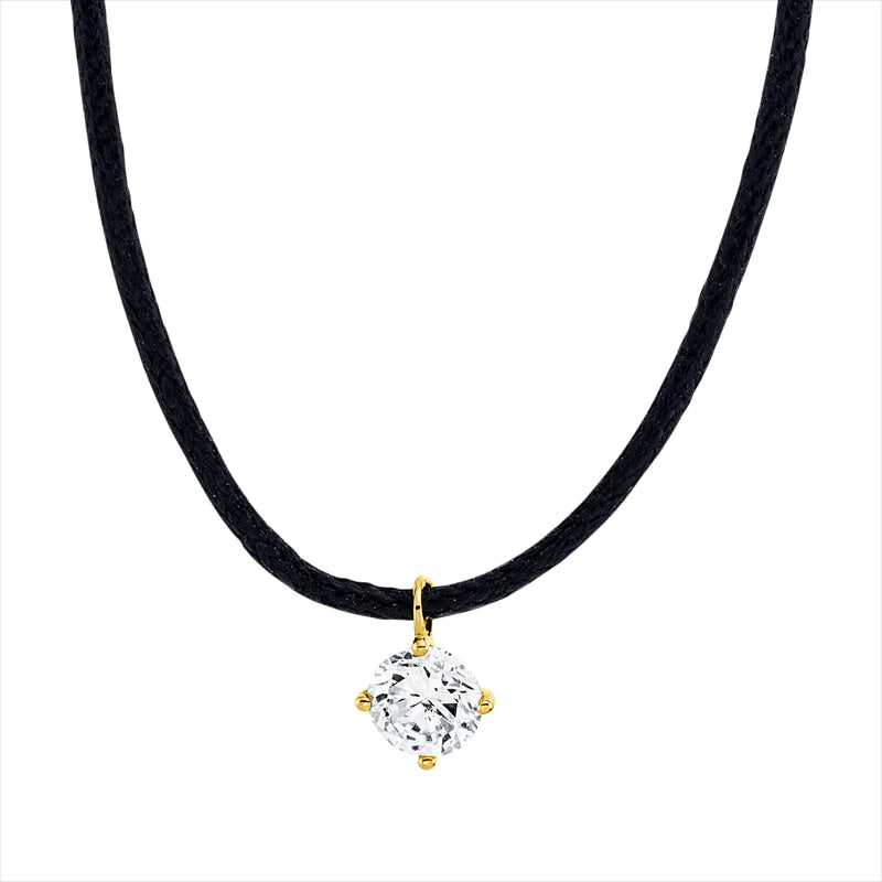 Collier    aus 750/-18 Karat Gelbgold mit 1 Diamant 0