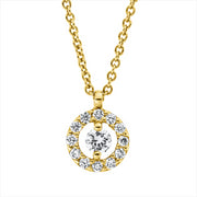Collier    aus 750/-18 Karat Gelbgold mit 13 Diamanten 0