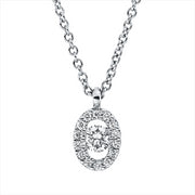 Collier    aus 750/-18 Karat Weißgold mit 15 Diamanten 0