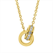 Collier    aus 750/-18 Karat Gelbgold mit 15 Diamanten 0