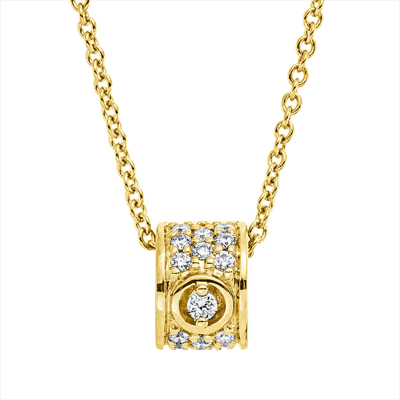 Collier    aus 750/-18 Karat Gelbgold mit 17 Diamanten 0