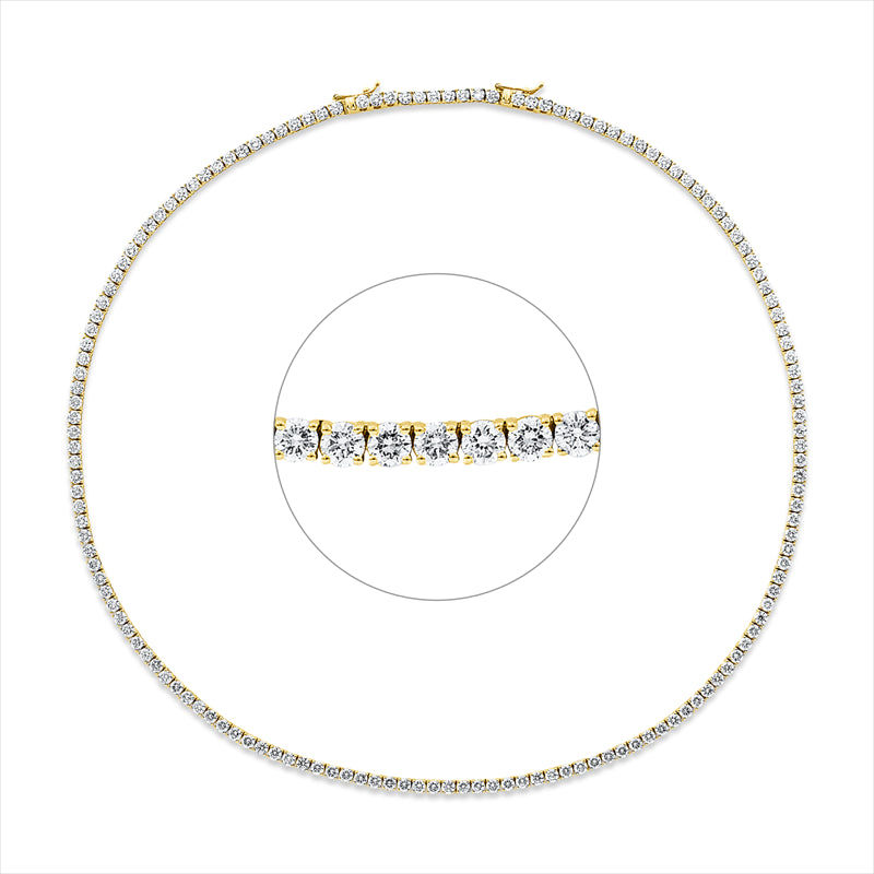 Collier    aus 750/-18 Karat Gelbgold mit 150 Diamanten 12