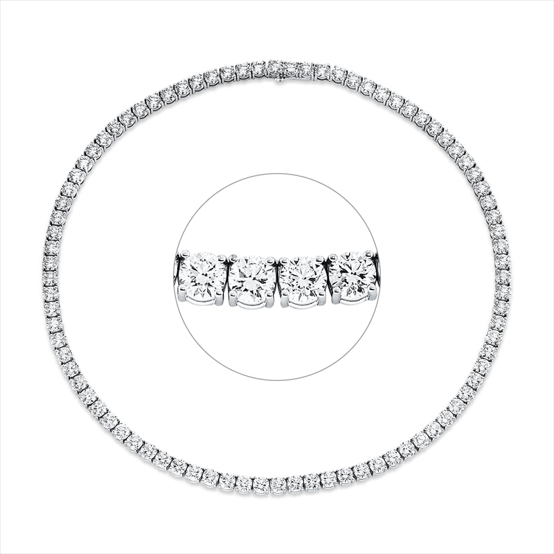 Collier    aus 750/-18 Karat Weißgold mit 86 Diamanten 34