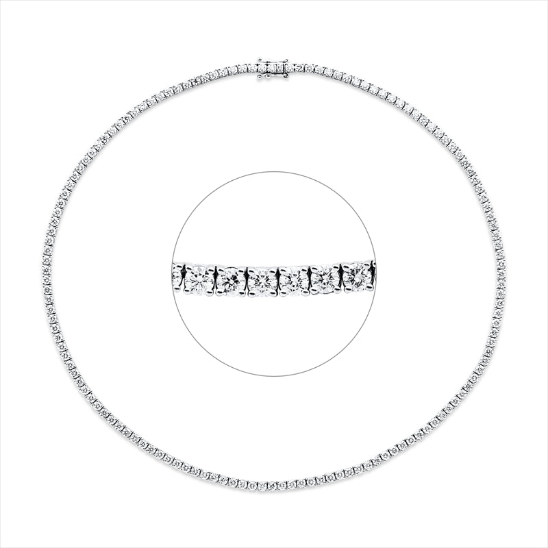 Collier    aus 750/-18 Karat Weißgold mit 138 Diamanten 11