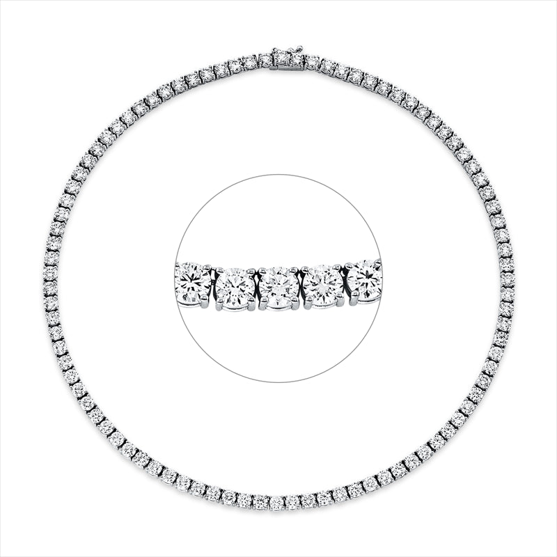Collier    aus 750/-18 Karat Weißgold mit 92 Diamanten 23