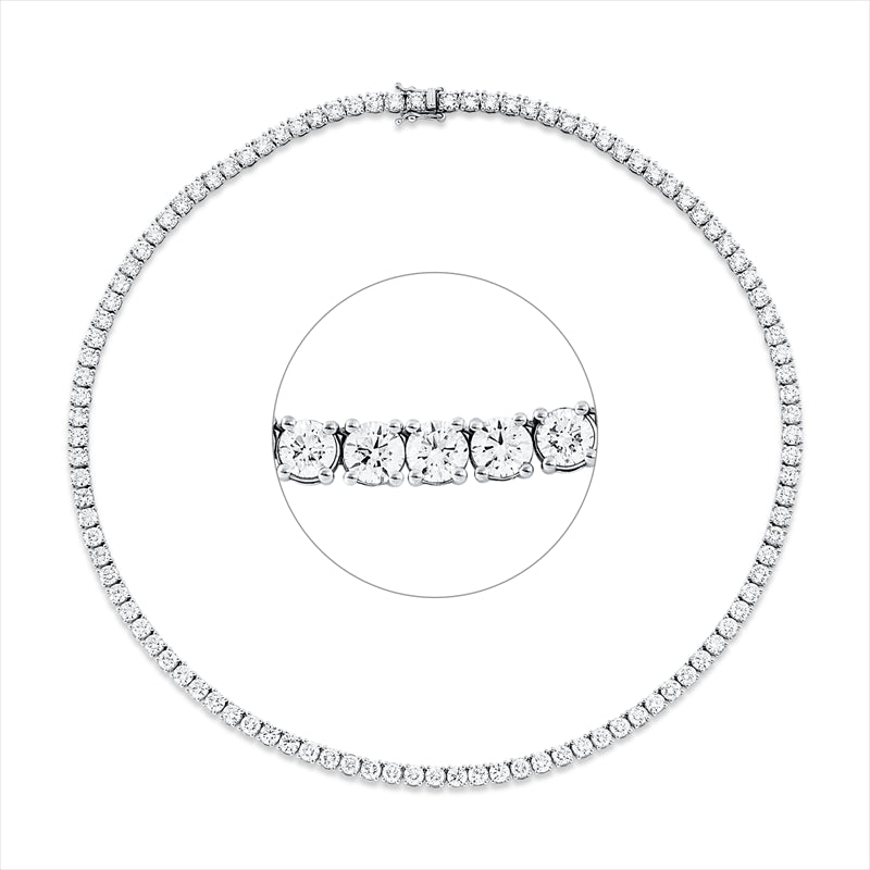 Collier    aus 750/-18 Karat Weißgold mit 105 Diamanten 21