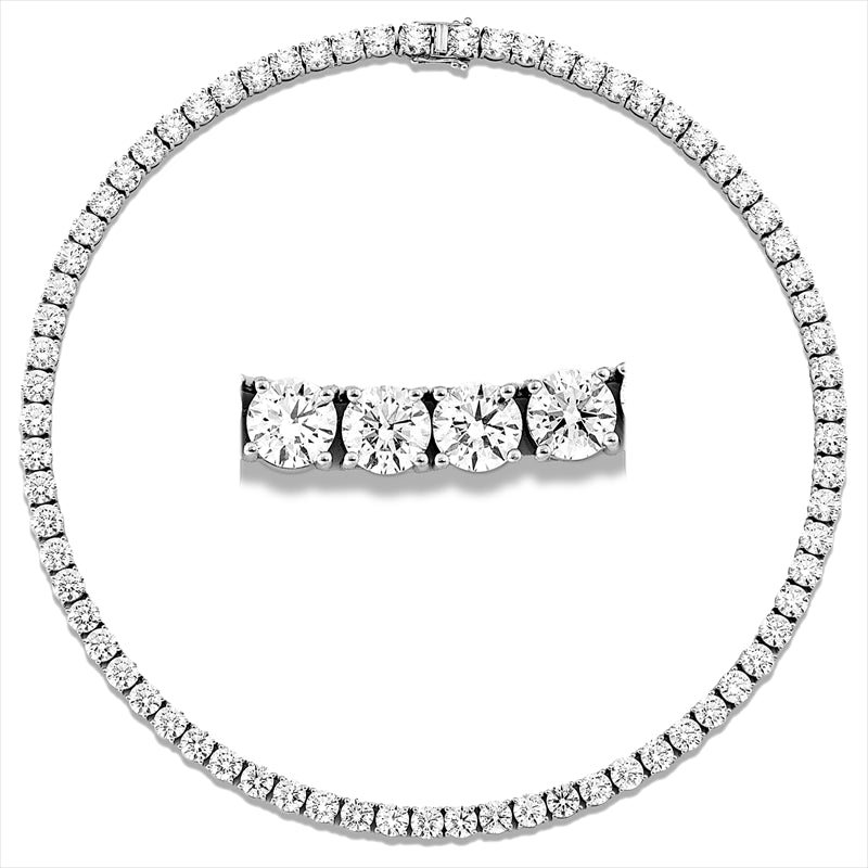 Collier    aus 750/-18 Karat Weißgold mit 73 Diamanten 44