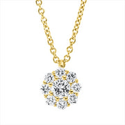 Collier    aus 750/-18 Karat Gelbgold mit 9 Diamanten 0