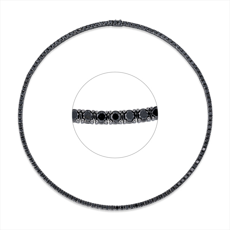 Collier    aus 750/-18 Karat Weißgold mit 127 Diamanten 16 ct