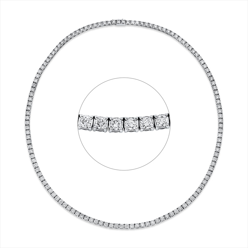 Collier    aus 750/-18 Karat Weißgold mit 129 Diamanten 12