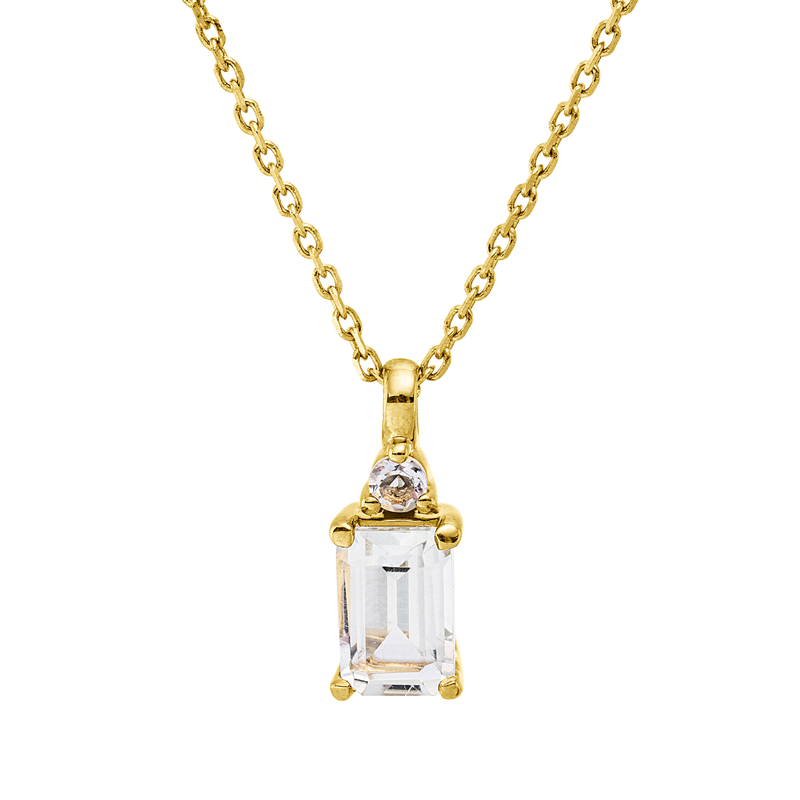 Collier mit Amethyst  aus 750/-18 Karat Gelbgold  