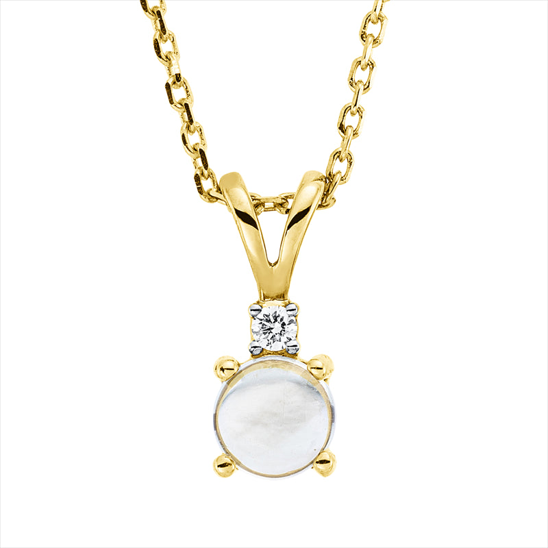 Collier mit Amethyst  aus 750/-18 Karat Gelbgold mit 1 Diamant 0