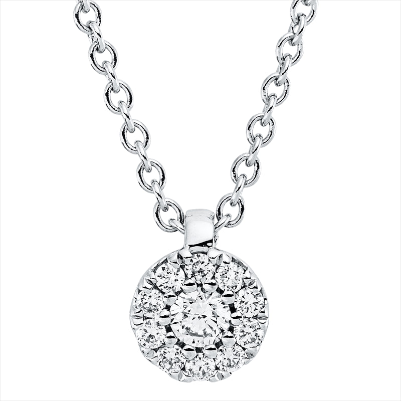 Collier    aus 750/-18 Karat Weißgold mit 11 Diamanten 0