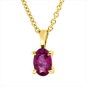 Collier mit Rubin  aus 750/-18 Karat Gelbgold MPM_SKIP_FIELD 