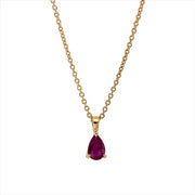 Collier mit Rubin  aus 750/-18 Karat Gelbgold MPM_SKIP_FIELD 