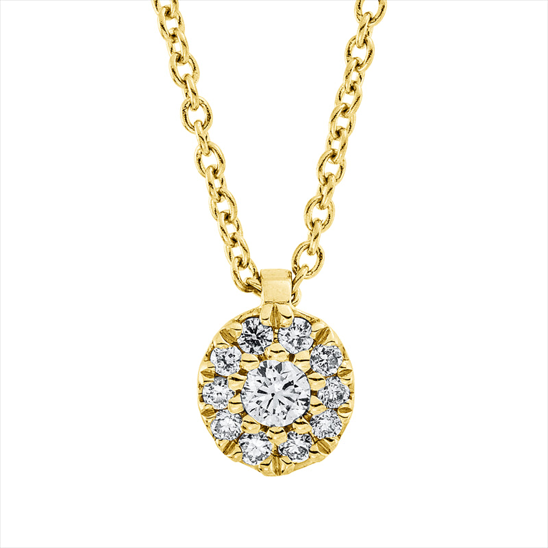Collier    aus 750/-18 Karat Gelbgold mit 11 Diamanten 0