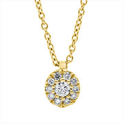 Collier    aus 750/-18 Karat Gelbgold mit 11 Diamanten 0