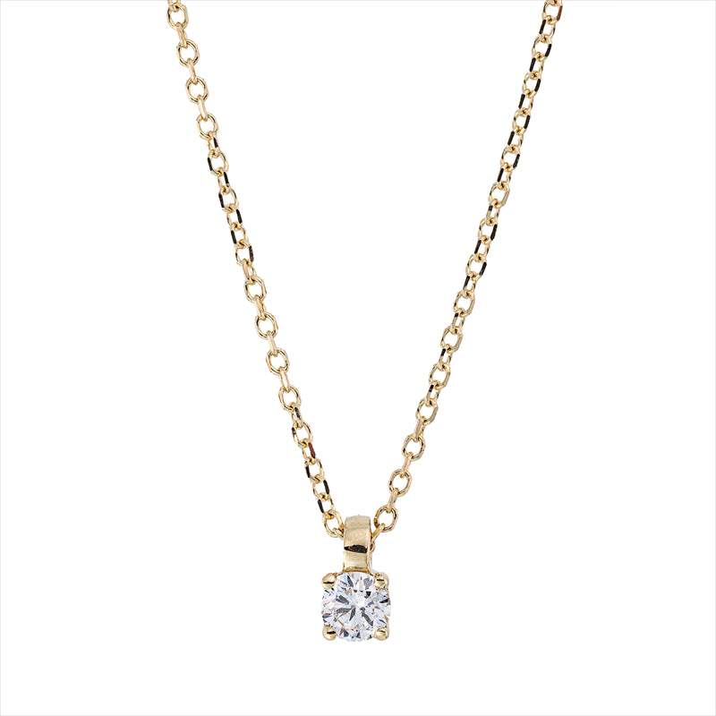 Collier    aus 750/-18 Karat Gelbgold mit 1 Diamant 0
