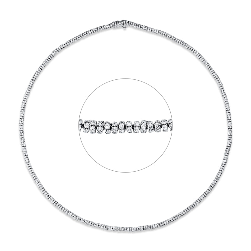 Collier    aus 750/-18 Karat Weißgold mit 1709 Diamanten 14