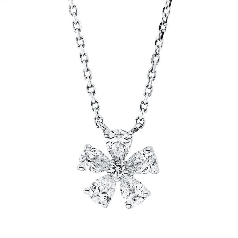 Collier    aus 750/-18 Karat Weißgold mit 6 Diamanten 0