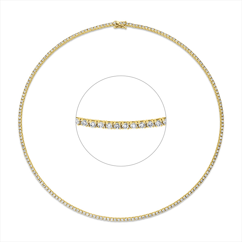 Collier    aus 750/-18 Karat Gelbgold mit 184 Diamanten 5