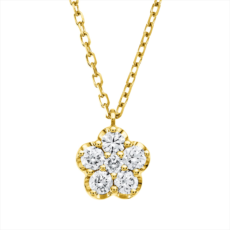Collier    aus 750/-18 Karat Gelbgold mit 6 Diamanten 0