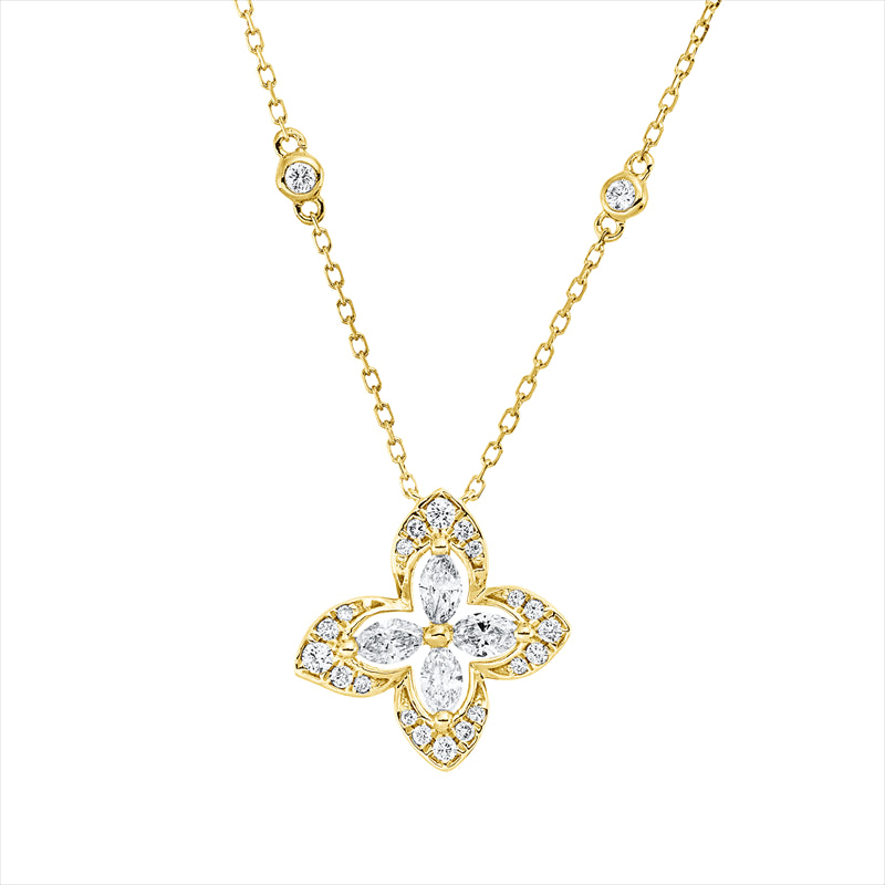 Collier    aus 750/-18 Karat Gelbgold mit 26 Diamanten 0