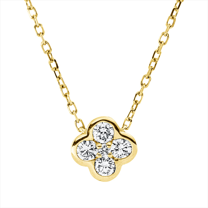Collier    aus 750/-18 Karat Gelbgold mit 5 Diamanten 0