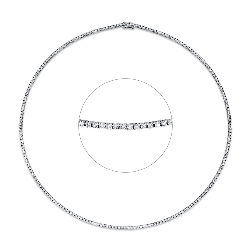 Collier    aus 750/-18 Karat Weißgold mit 225 Diamanten 3