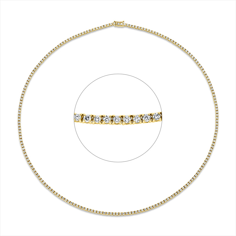 Collier    aus 750/-18 Karat Gelbgold mit 201 Diamanten 6 ct