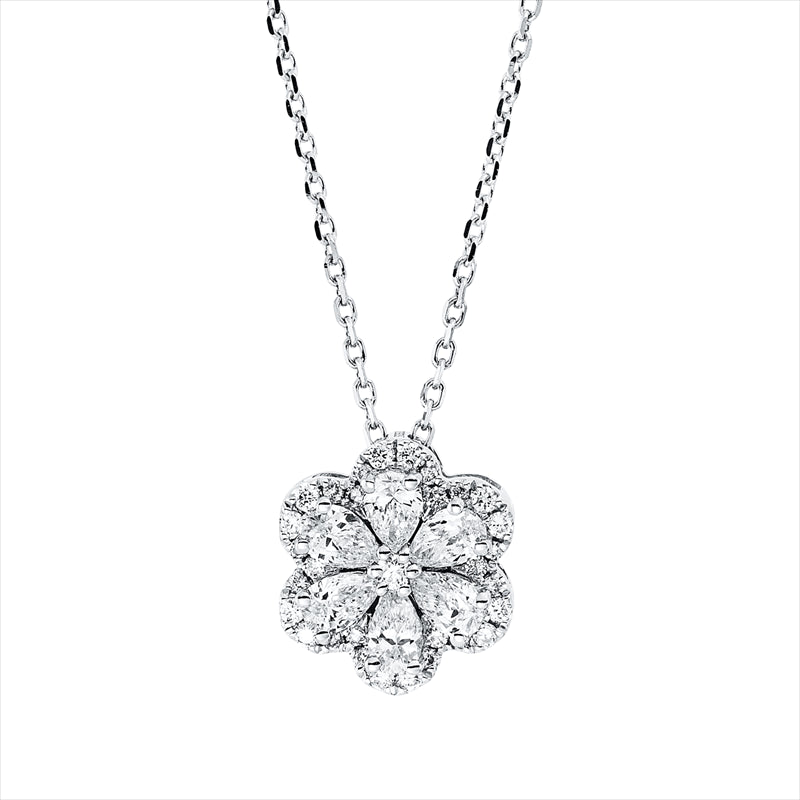 Collier    aus 750/-18 Karat Weißgold mit 37 Diamanten 0