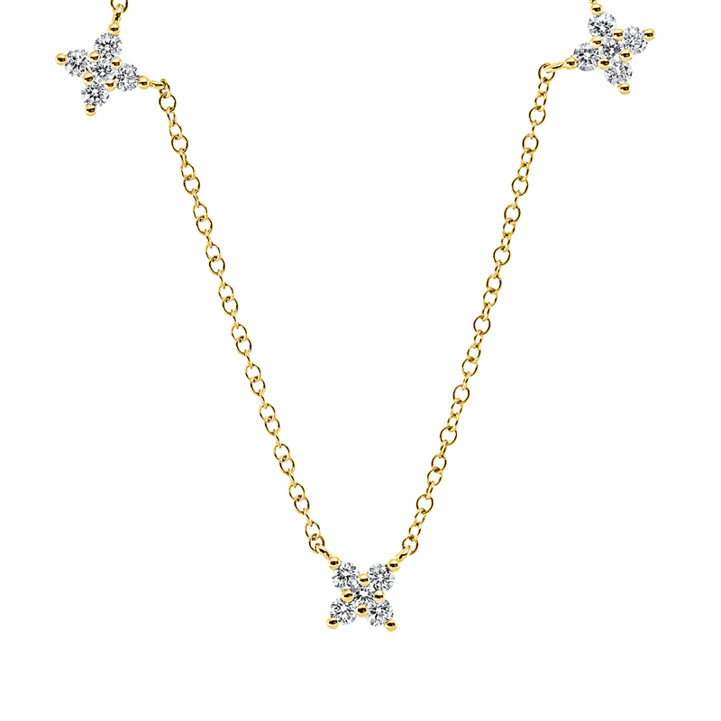 Collier    aus 750/-18 Karat Gelbgold mit 25 Diamanten 0