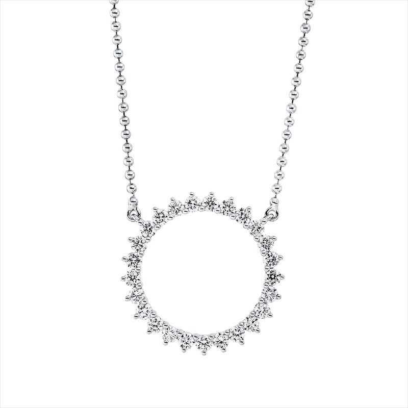 Collier    aus 750/-18 Karat Weißgold mit 25 Diamanten 0