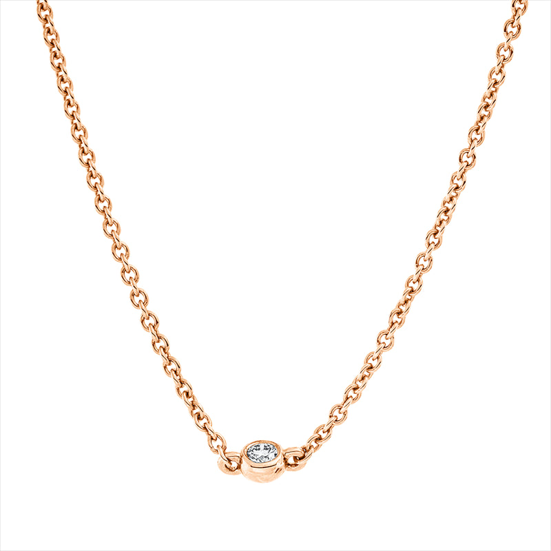 Collier    aus 750/-18 Karat Rotgold mit 5 Diamanten 0