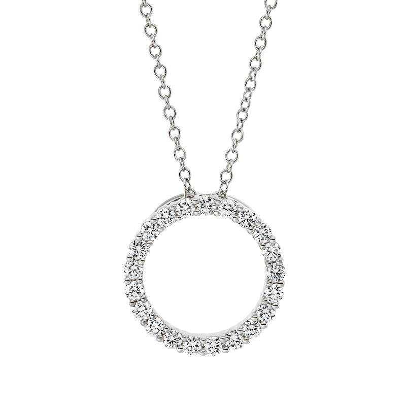 Collier    aus 750/-18 Karat Weißgold mit 21 Diamanten 0