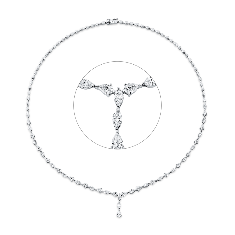 Collier    aus 585/-14 Karat Weißgold mit 39 Diamanten 5