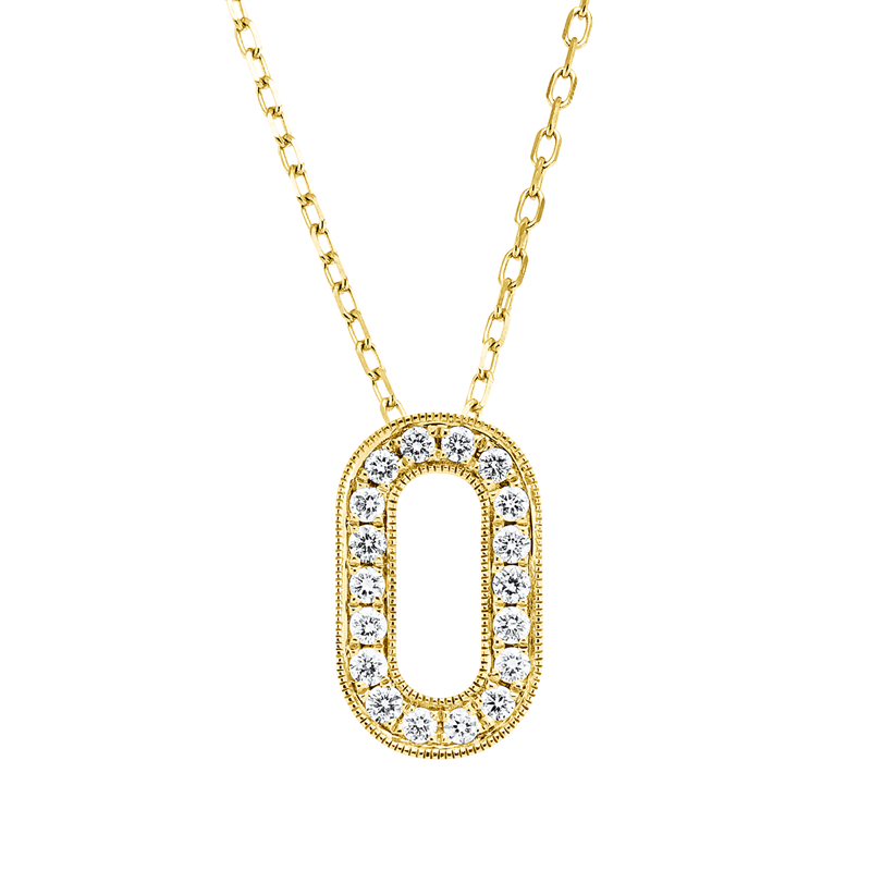 Collier    aus 750/-18 Karat Gelbgold mit 18 Diamanten 0