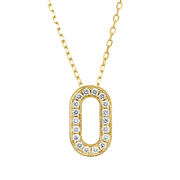Collier    aus 750/-18 Karat Gelbgold mit 18 Diamanten 0