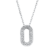Collier    aus 750/-18 Karat Weißgold mit 18 Diamanten 0