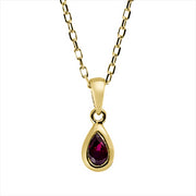 Collier mit Rubin  aus 750/-18 Karat Gelbgold MPM_SKIP_FIELD 