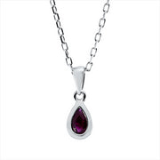 Collier mit Rubin  aus 750/-18 Karat Weißgold MPM_SKIP_FIELD 