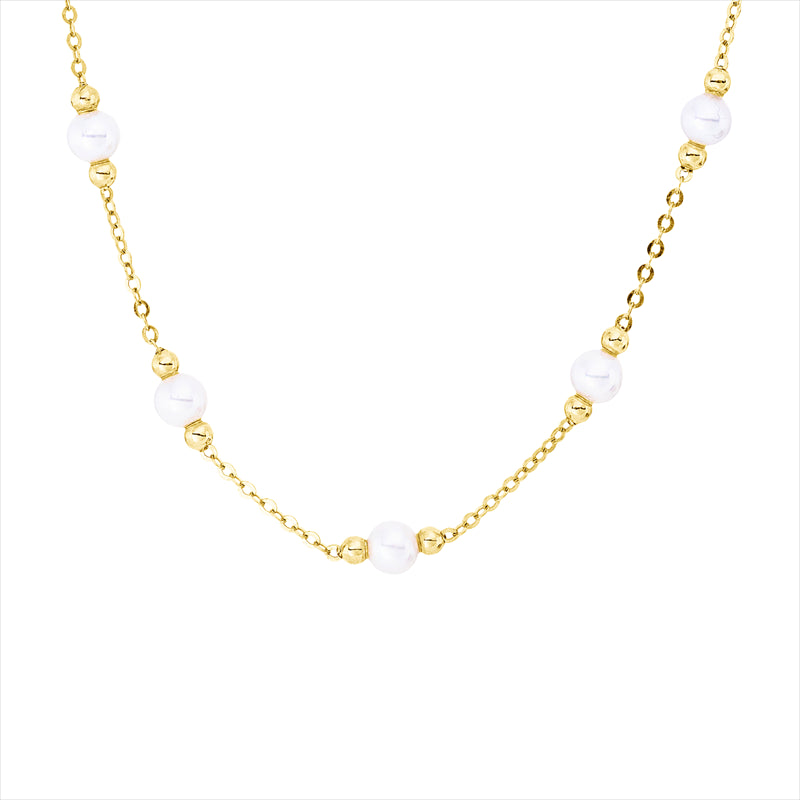 Collier   mit Süßwasserperle aus 750/-18 Karat Gelbgold  