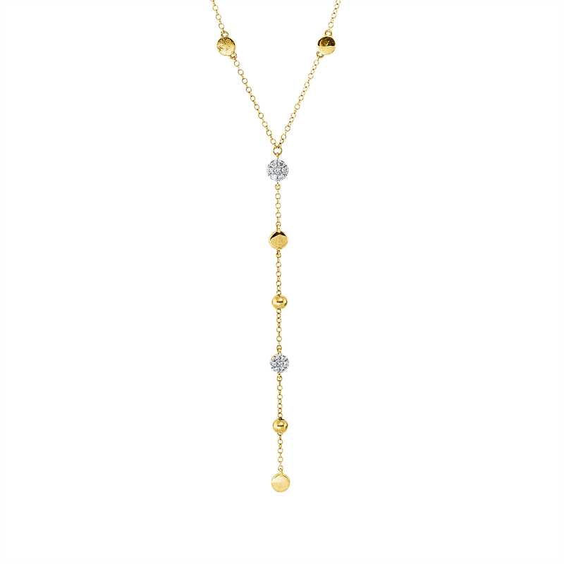 Collier    aus 750/-18 Karat Gelbgold mit 14 Diamanten 0