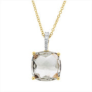 Collier mit Amethyst  aus 750/-18 Karat Rotgold mit 5 Diamanten 0