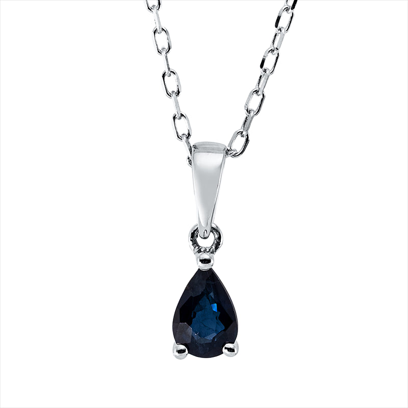 Collier mit Saphir  aus 750/-18 Karat Weißgold MPM_SKIP_FIELD 