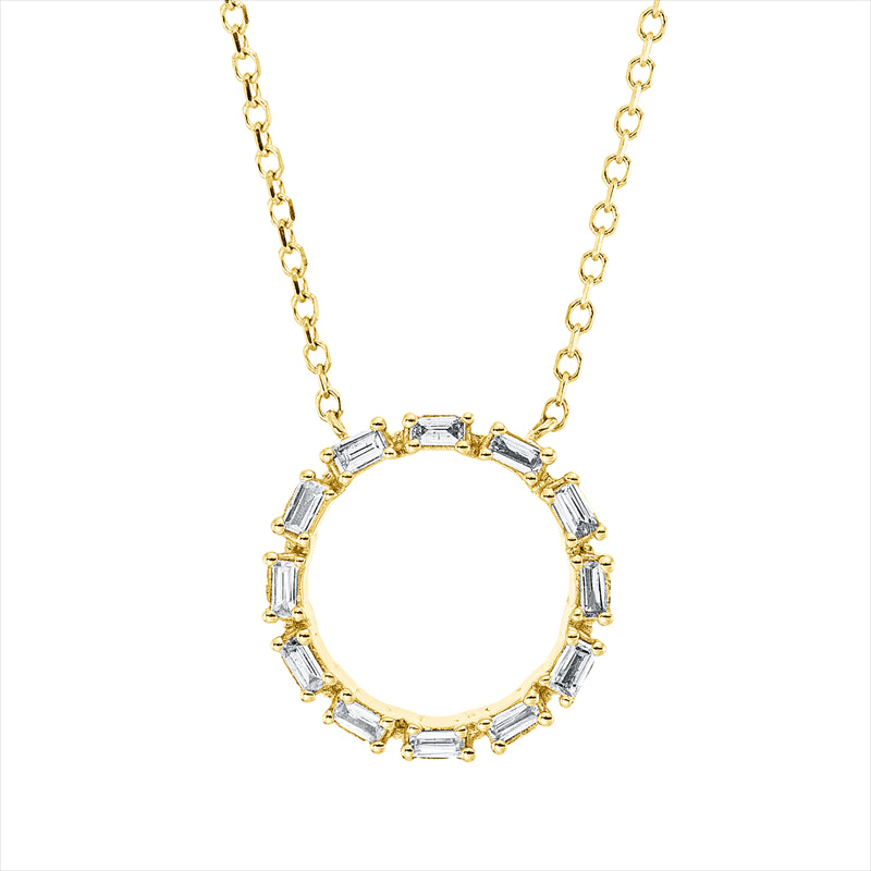 Collier    aus 750/-18 Karat Gelbgold mit 12 Diamanten 0