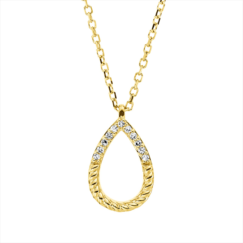 Collier    aus 750/-18 Karat Gelbgold mit 11 Diamanten 0