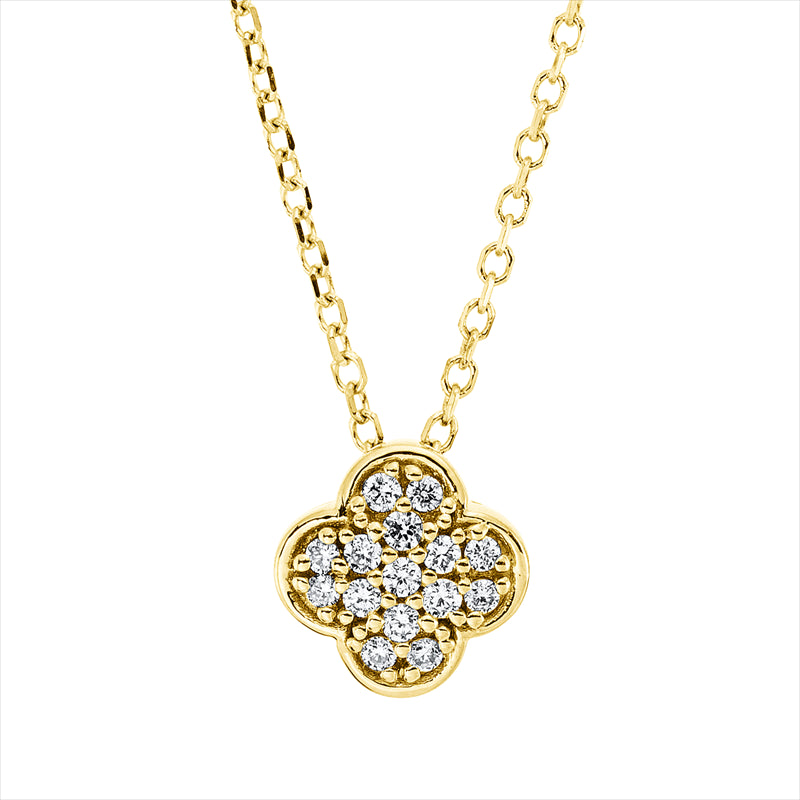 Collier    aus 750/-18 Karat Gelbgold mit 15 Diamanten 0