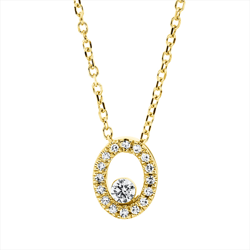 Collier    aus 750/-18 Karat Gelbgold mit 17 Diamanten 0